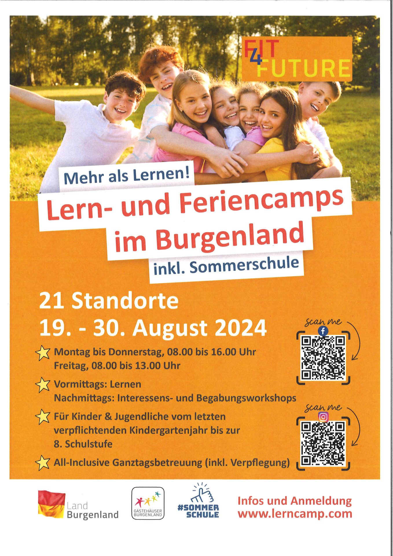 Mehr über den Artikel erfahren Lern- und Feriencamps im Burgenland inkl. Sommerschule
